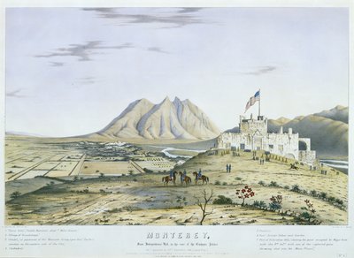 Monterey, fra Independence Hill, på baksiden av Bishop's Palace. Slik det så ut 23. september av Colonel Daniel (after) Whiting Powers