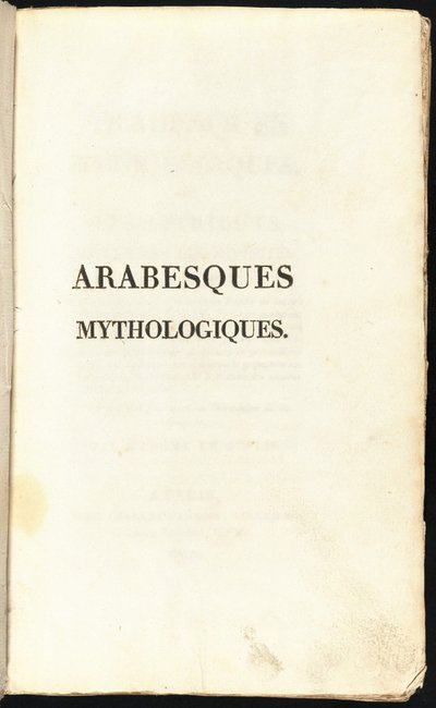 Mytologiske arabesker av Comtesse Stéphanie Félicité de Genlis
