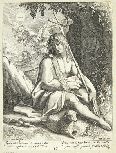 Døperen Johannes i ørkenen av Conrad Goltzius