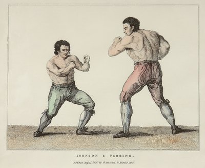 Johnson & Perrin (farget gravering) av Conrad Martin (after) Metz