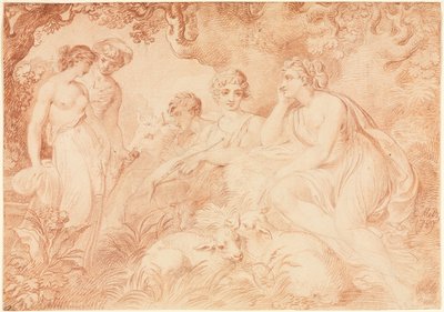 Hyrder og gjeterinner, 1789. av Conrad Martin Metz