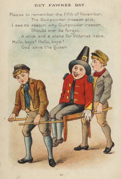 Barnerim: Guy Fawkes Day (chromolitho) av Constance Haslewood
