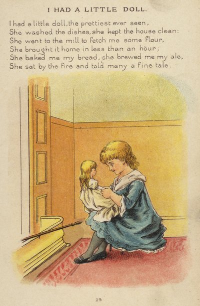 Barnerim: I Had A Little Doll (chromolitho) av Constance Haslewood