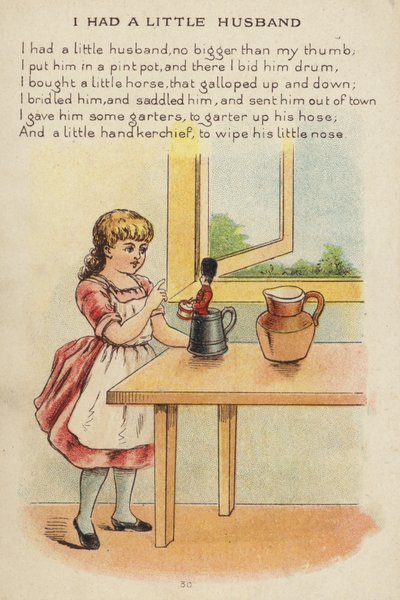 Barnerim: Jeg hadde en liten mann (chromolitho) av Constance Haslewood