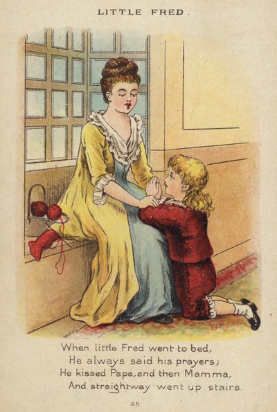 Barnerim: Lille Fred (chromolitho) av Constance Haslewood