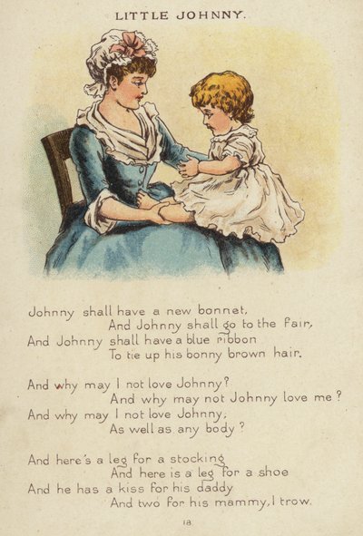 Barnerim: Lille Johnny (chromolitho) av Constance Haslewood