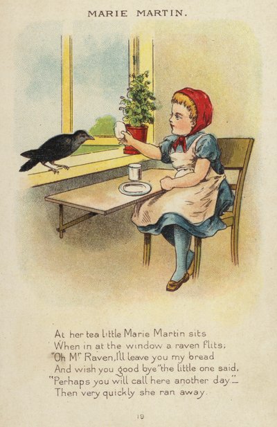 Barnerim: Marie Martin (chromolitho) av Constance Haslewood