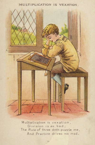 Barnerim: Multiplikasjon er irritasjon (chromolitho) av Constance Haslewood