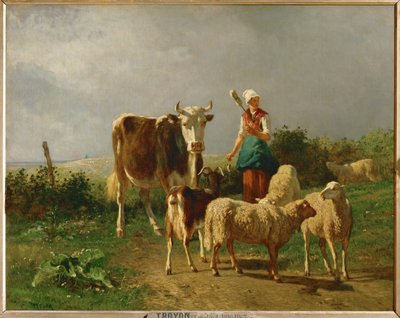 Die kleine Herde von Constant-Emile Troyon