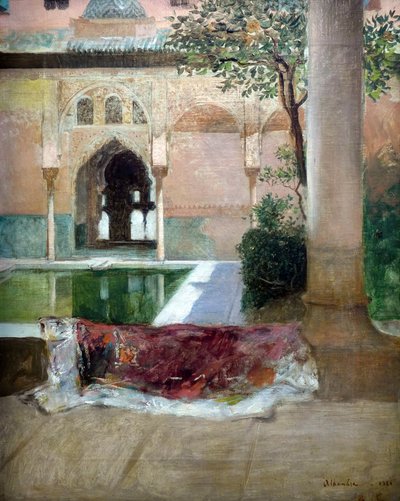 Gårdsplassen til Alhambra i Granada, 1880 av Constant