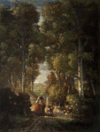 Landsbyveien (Le Chemin du Village) ca. 1830-60 av Constant Emile Troyon