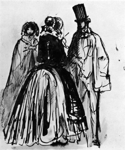 Samtale, 1800-tallet, 1930. av Constantin Guys