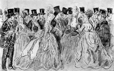 Le Promenoir, 1800-tallet, 1930. av Constantin Guys