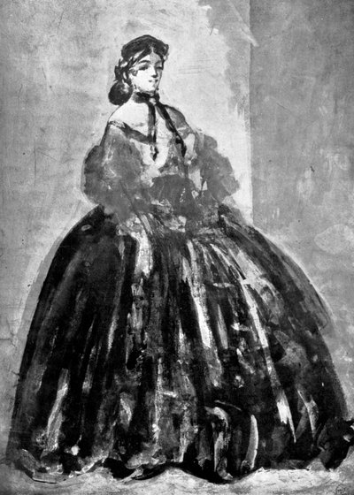 Portrett av en kvinne, 1800-tallet, 1930. av Constantin Guys