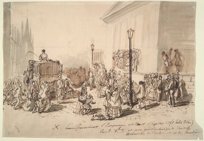 Mottakelse av keiser Napoleon III på sykehuset av Constantin Guys