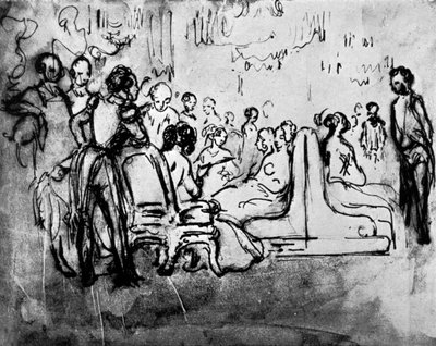 Salong, 1800-tallet, 1930. av Constantin Guys