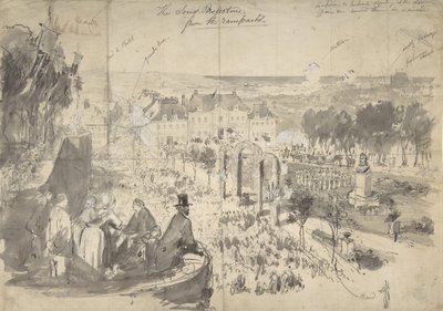 Besøket til Napoleon III i Boulogne-on-the-Sea, 1800-tallet. av Constantin Guys