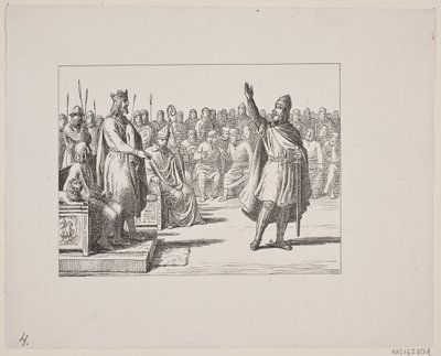 Illustrasjon for Svend Grundtvig, "Marsk Stig: Dansk folkesang fra 1200-tallet", 1861 av Constantin Hansen