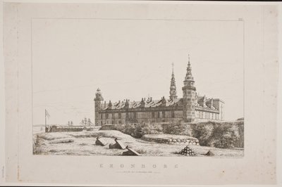 Kronborg sett fra nordvestsiden av Constantin Hansen