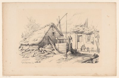 Gård med brønn The Landscape (serietittel) av Constantinus Cornelis Huysmans