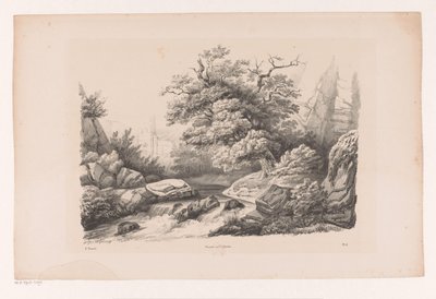 Berglandskap med bekk The Landscape (serietittel) av Constantinus Cornelis Huysmans