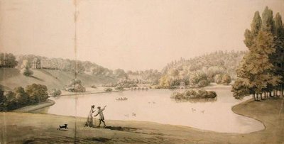 Stourhead, ca. 1780 (akvarell og blyant på papir) av Copplestone Warre Bamfylde