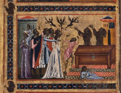 Bardi St. Francis altertavle og tjue historier om hans liv, The Bardi Chapel, detalj av Coppo di Marcovaldo