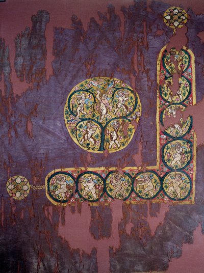 Koptisk kunst: Hanging with Harvest Love (4. århundre e.Kr.), Paris, Musee Du Louvre av Coptic Coptic