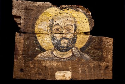 Portrett av en koptisk munk / Baouît-kloster (maleri) av Coptic Coptic