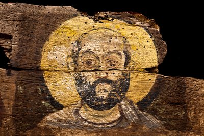 Portrett av en koptisk munk / Baouît-klosteret (Egypt) (terrakotta) av Coptic Coptic