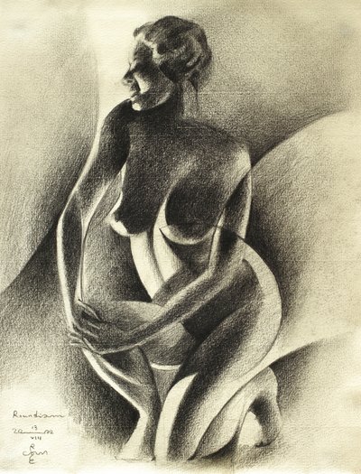 Elegant gravid figur av Corné Akkers