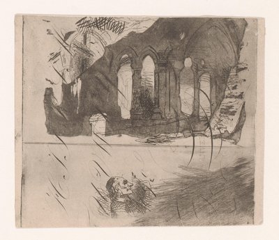 Ruiner av et kloster av Corneille Seghers