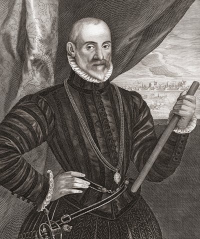 Francisco de Valdez. Portrett. av Cornelis (after) Visscher