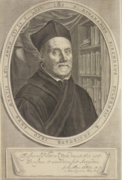 Portrett av Athanasius Kircher 1602-1680, 1664 av Cornelis Abrahamsz. Bloemaert II