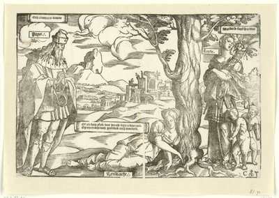 Allegori med enhet, fred og kjærlighet av Cornelis Anthonisz.
