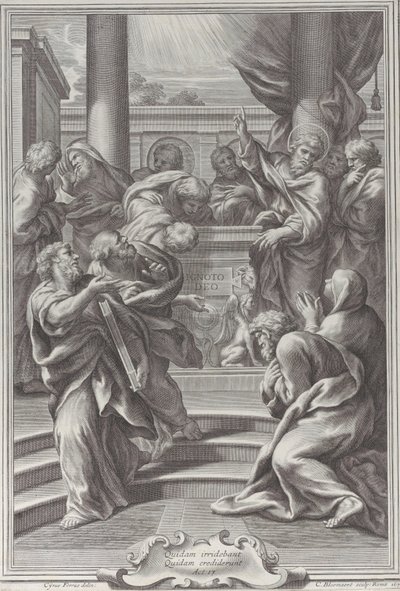 Saint Paul forkynte i Athen, 1679. av Cornelis Bloemaert