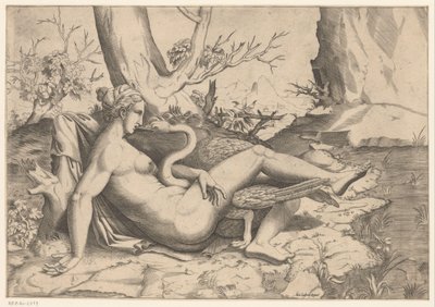 Leda og svanen av Cornelis Bos (possibly)