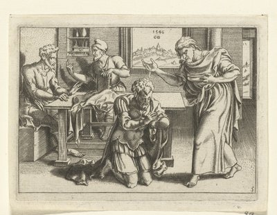 Ananias døper Paulus The Life of Paul (serietittel) av Cornelis Bos