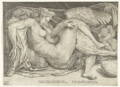 Leda og svanen av Cornelis Bos