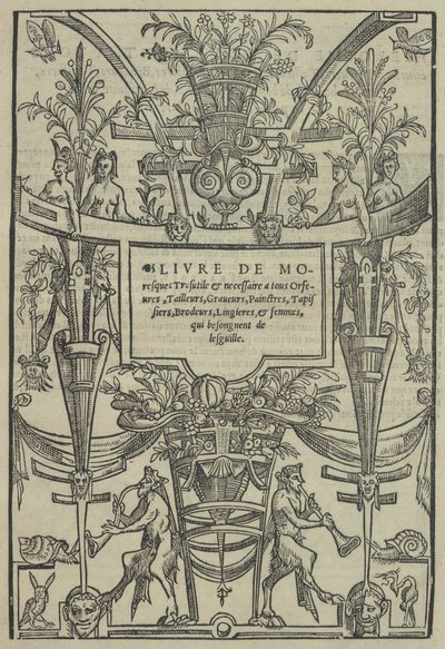 Livre de Moresques, tittelside recto, 1546. av Cornelis Bos