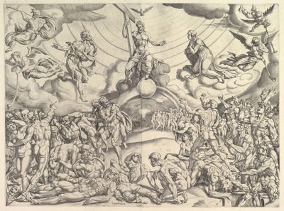 Den siste dommen, ca. 1548-50. av Cornelis Bos