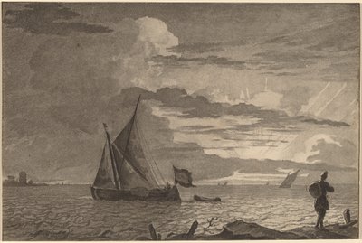 Fisherman with Pack over His Shoulder, 1779, utgitt 1781. av Cornelis Brouwer