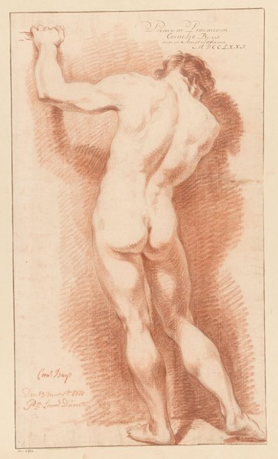 Stående naken mann, sett bakfra (1. premie 1771) av Cornelis Buys