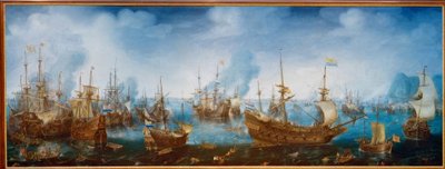 Slaget ved Gibraltar 25. april 1607 av Cornelis Claesz  van Wieringen