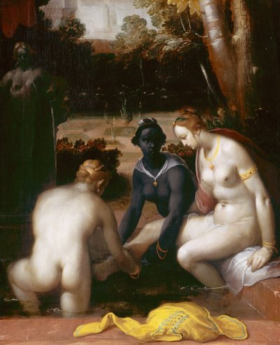 Bathsheba bading, 1594 av Cornelis Cornelisz. Haarlem van