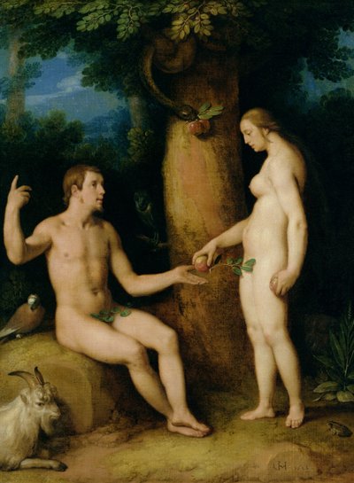Adam og Eva, 1622 av Cornelis Cornelisz van Haarlem