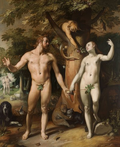 Menneskets fall. 1592 av Cornelis Cornelisz. van Haarlem