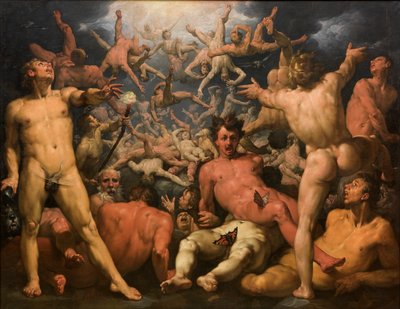 The Fall of the Titans (The Titanomachia), 1588-90 av Cornelis Cornelisz van Haarlem