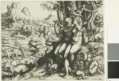 Adam og Eva og utdrivelsen fra paradiset av Cornelis Cort