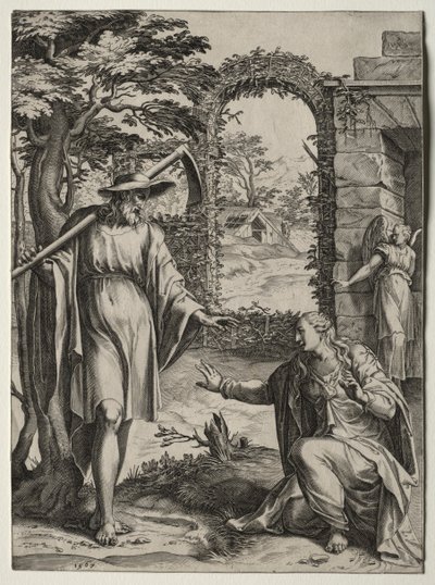 Kristus viser seg for Maria Magdalena av Cornelis Cort